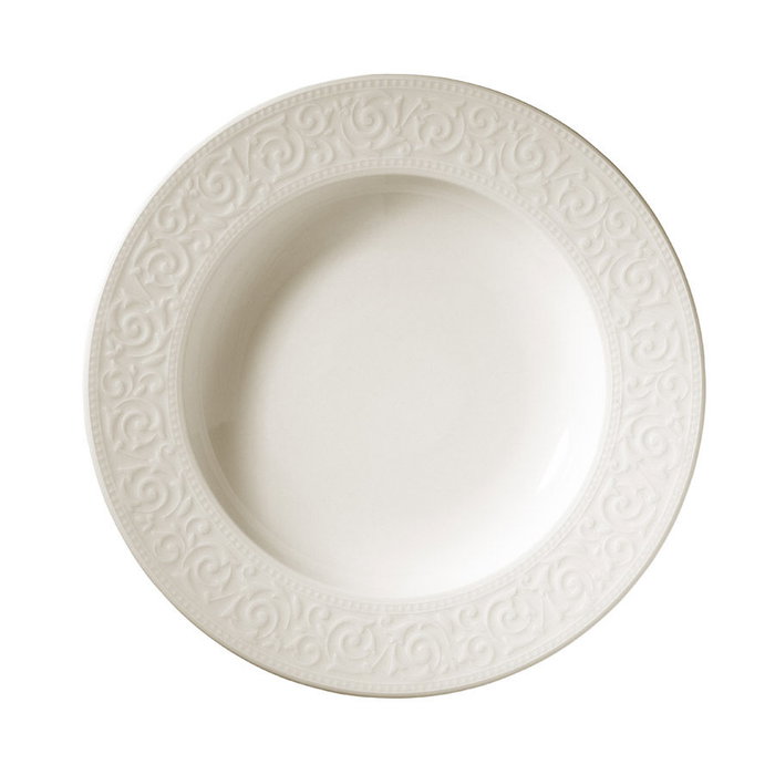 Hermia ACL24Y200 Vajilla de Porcelana Blanca de 24 Piezas para Comedor y Cocina